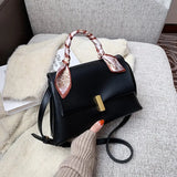 Leather Shoulder Bag Ribbon Tote Handbag Top-Handle Travel Crossbody Bag