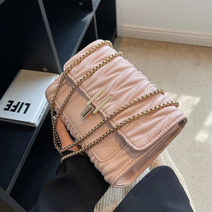 Women's Embroidery Chain Messenger Bag