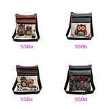 Ethnic Style Women Messenger Bag Owl Embroidered Shopping Girls Shoulder Bag