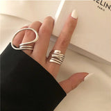 Minimalist Geometric Rings Set Party Jewelry