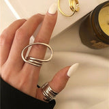 Minimalist Geometric Rings Set Party Jewelry