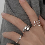 Minimalist Geometric Rings Set Party Jewelry