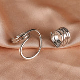 Minimalist Geometric Rings Set Party Jewelry