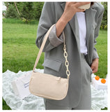 Chain Handbags Casual Totes Shoulder Bags Female Leather Solid Shopping Bag