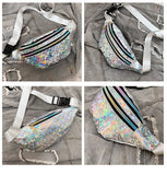 Hologram Waist Bag Laser PU Beach Travel Banana Hip Bum Zip Women Purse