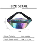 Laser PU Beach Travel Fanny Pack Waist Bag for Women