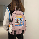 Waterproof Teenage Girl Boy Student College Schoolbag Backpack