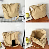 Female Canvas Tote Bag Ladies Shoulder Bag Casual Travel Satchel