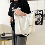 Female Canvas Tote Bag Ladies Shoulder Bag Casual Travel Satchel