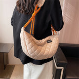 Female Hobos Handbags Padded Nylon Shoulder Crossbody Bags for Women Lady