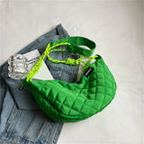 Female Hobos Handbags Padded Nylon Shoulder Crossbody Bags for Women Lady