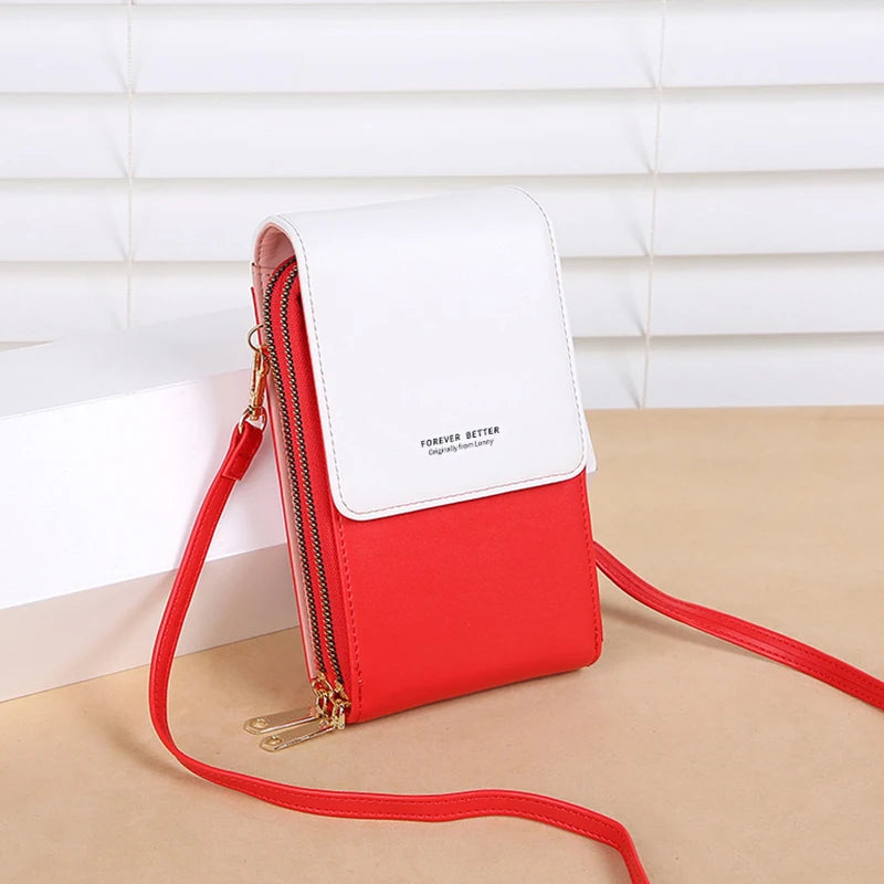 Women's Leather Crossbody Purse with Large Capacity