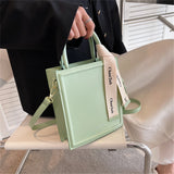 Women's PU Leather Totes Bag Short Handle Crossbody Handbag