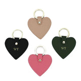 Initial Letters Leather Keychain For Women Key Ring Chain Female Keyring