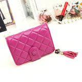 Leather Lattice Women Wallet Clutch Phone Purse Carteira Femme