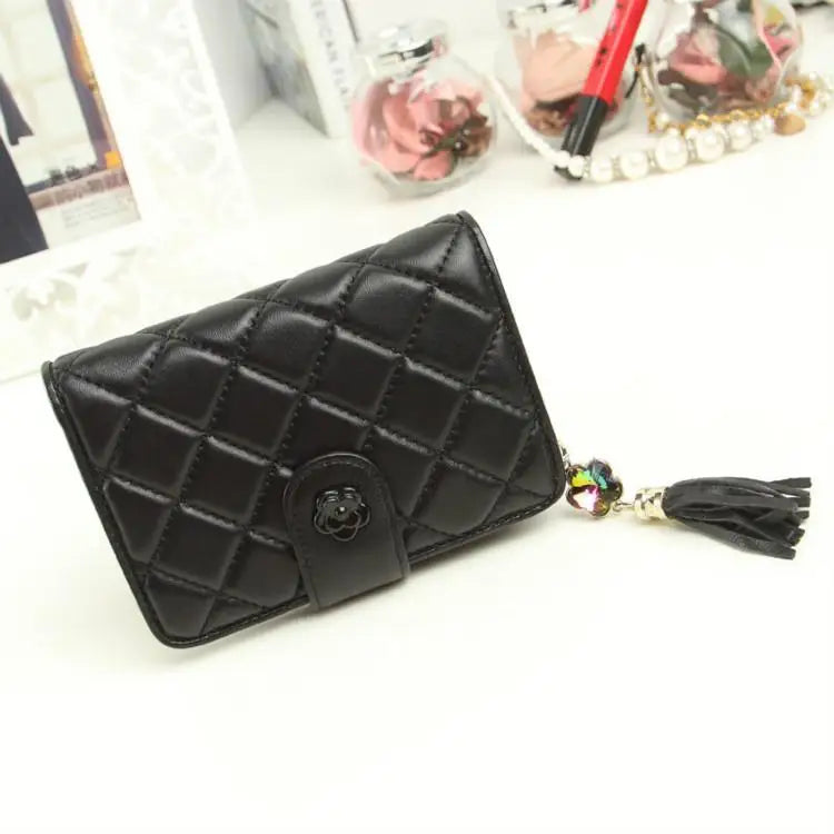 Leather Lattice Women Wallet Clutch Phone Purse Carteira Femme