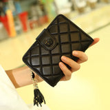 Leather Lattice Women Wallet Clutch Phone Purse Carteira Femme