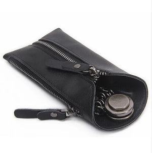 Leather Women Key Wallet Keychain Covers Zipper Key Case Bag