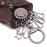 Leather Women Key Wallet Keychain Covers Zipper Key Case Bag