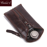 Leather Women Key Wallet Keychain Covers Zipper Key Case Bag