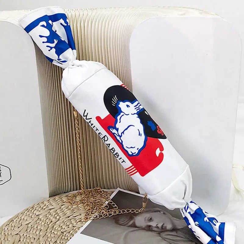 Girl Canvas Candy Handbags Cartoon Rabbit Creamy Women's Funny Messenger Bag