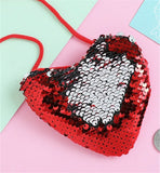 Girl Sequined Shoulder Paillette Bag Crossbody Heart Mini Bags