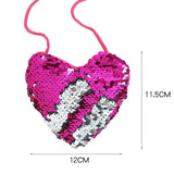 Girl Sequined Shoulder Paillette Bag Crossbody Heart Mini Bags