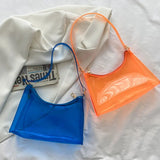 Girls' PVC Transparent Underarm Bag Small Fresh Jelly Style Shoulder Bag