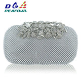 Golden All Diamond Metallic Evening Bag Wedding Clutch Bay Package