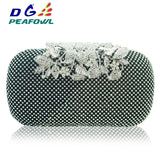 Golden All Diamond Metallic Evening Bag Wedding Clutch Bay Package