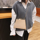 Women's PU Leather Shoulder Bag with Chain Strap