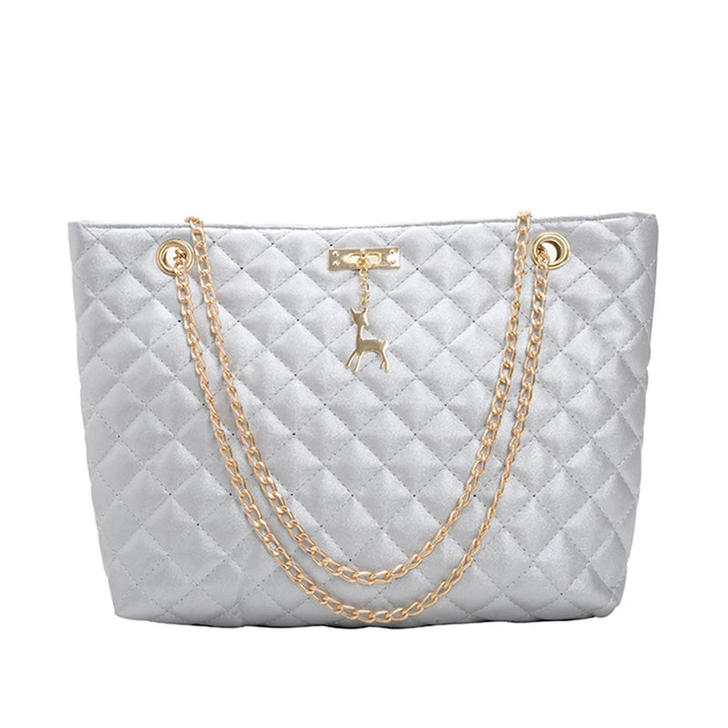Women's PU Leather Shoulder Handbag Large Capacity Top-handle Bag