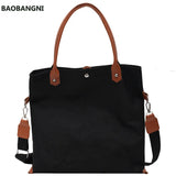 Canvas Shoulder Bag Large Capacity Double Strap Tote Bag