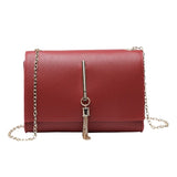 Women's Pu Leather Shoulder Messenger Bag Pink Clutch Purse