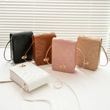 Small Square Handbag PU Shoulder Bag Women Mini Mobile Phone Bag Messenger Bag