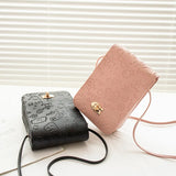 Small Square Handbag PU Shoulder Bag Women Mini Mobile Phone Bag Messenger Bag