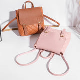 High-Quality Niche Plaid Small Backpack Ladies Schoolbag