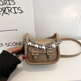 High Solid Shoulder Bag For Women Mini Casual Cross Small Square Bag