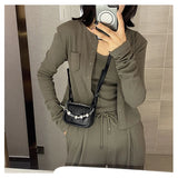 High Solid Shoulder Bag For Women Mini Casual Cross Small Square Bag