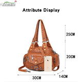 High Woman Messenger Bag Soft Leather Handbags Women's Bags