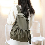 High-Quality Retro Nylon Backpack Casual Drawstring Schoolbag