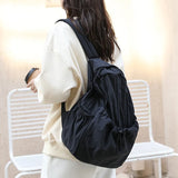 High-Quality Retro Nylon Backpack Casual Drawstring Schoolbag