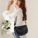 Leather Saddle Bag Vintage Shoulder Lady Crossbody