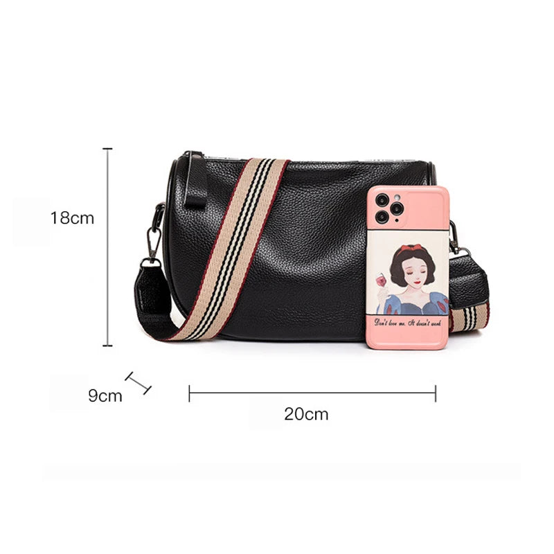 Leather Saddle Bag Vintage Shoulder Lady Crossbody