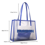 Summer Transparent PVC Shopping Bags for Women Shoulder Bags Large Capacity Tote