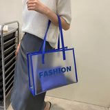 Summer Transparent PVC Shopping Bags for Women Shoulder Bags Large Capacity Tote