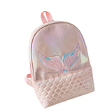 Mermaid Sequin Glitter Backpack Bling PU Leather Bag Zipper