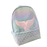 Mermaid Sequin Glitter Backpack Bling PU Leather Bag Zipper