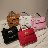 Women's Chain Messenger Bag Smooth Cosmetic Handbag