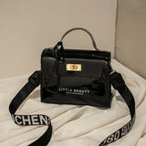 Women's Chain Messenger Bag Smooth Cosmetic Handbag
